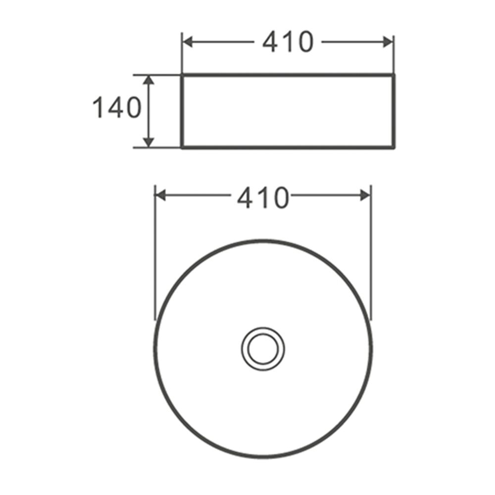 Раковина чаша Terminus Аврора 06RN41x41x14W, белый, артикул 06RN41x41x14W