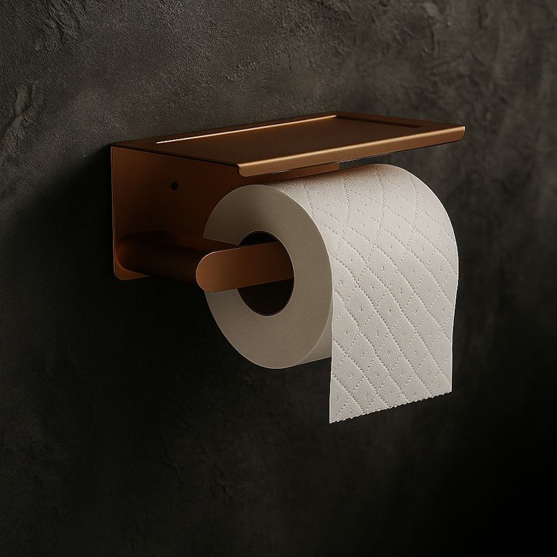 Держатель для туалетной бумаги с полочкой Knotlor PH102RB, бронза, артикул PH102RB