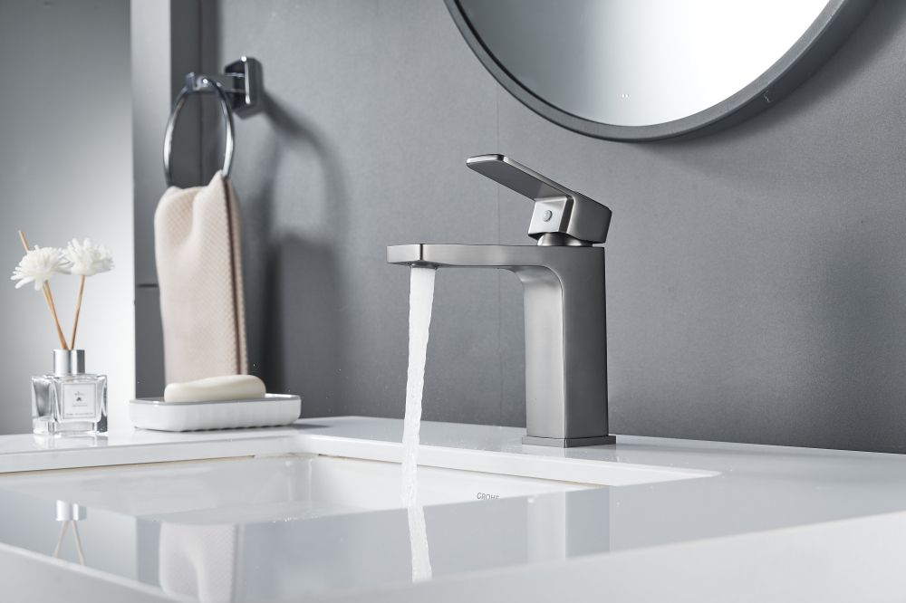 Смеситель для раковины Shevanik S9701T, оружейная сталь