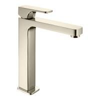 CISAL Cubic Смеситель однорычажный для раковины на 1 отверстие,высокий h200 мм,без донного клапана, цвет Nichel Spazzo