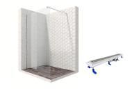 Душевая перегородка Ambassador Walk-in 15031104-ST14, свободный вход, линейный трап, 120см Душевая перегородка Ambassador Walk-in 15031104-ST14, свободный вход, линейный трап, 120см