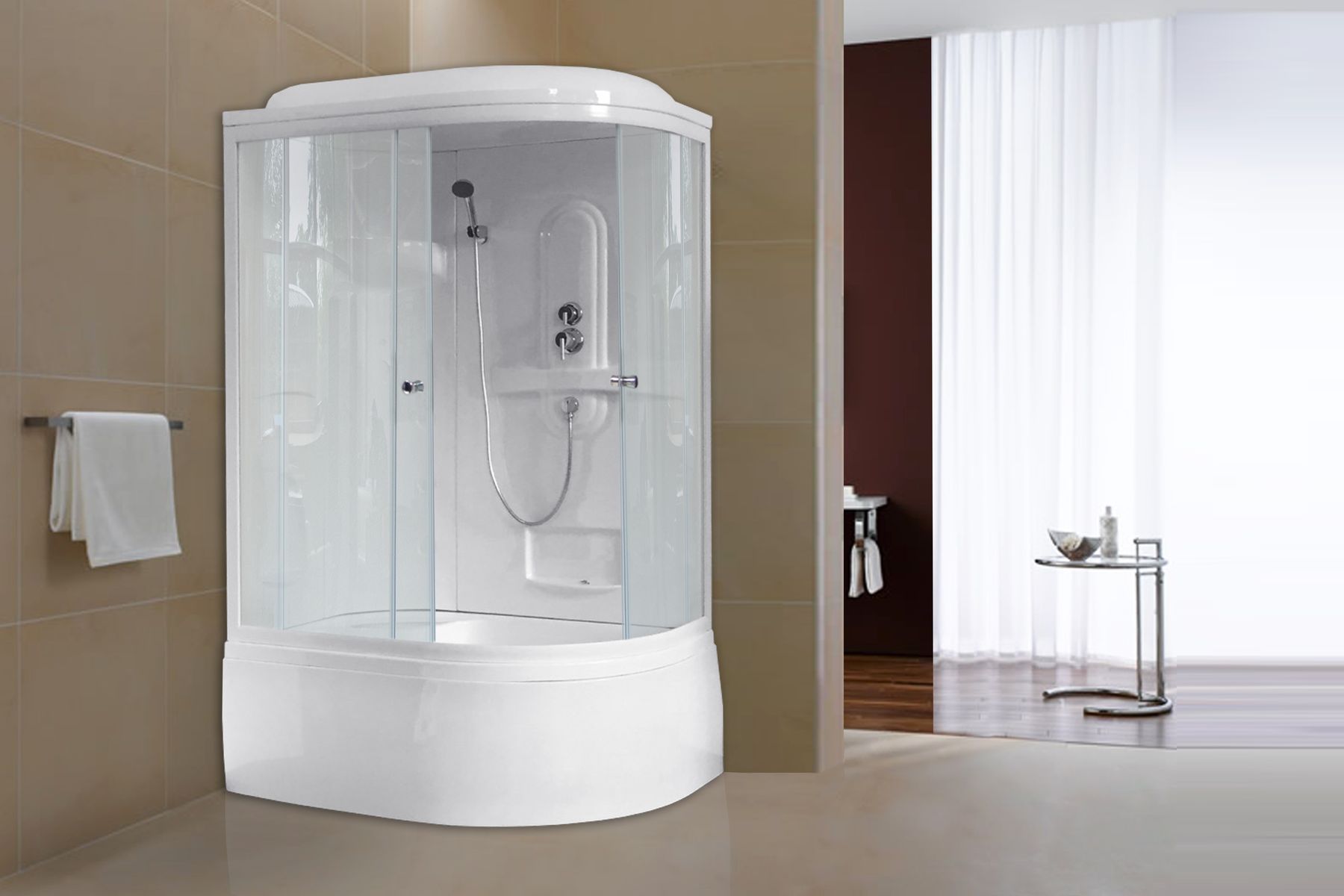 Душевая кабина Royal Bath RB 8120BK1-T (прозрачное) левая Душевая кабина Royal Bath RB 8120BK1-T (прозрачное) левая