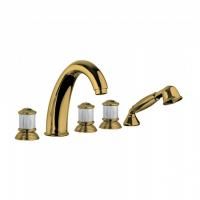 Bongio Impero Смеситель для ванны, цвет золото/Swarovski