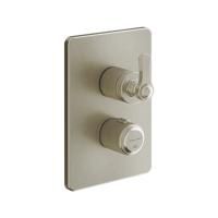 GESSI VENTI20 Смеситель встраиваемый, термостатический, с переключателем на 2 положения, внешняя часть, цвет Finox Brushed Nickel