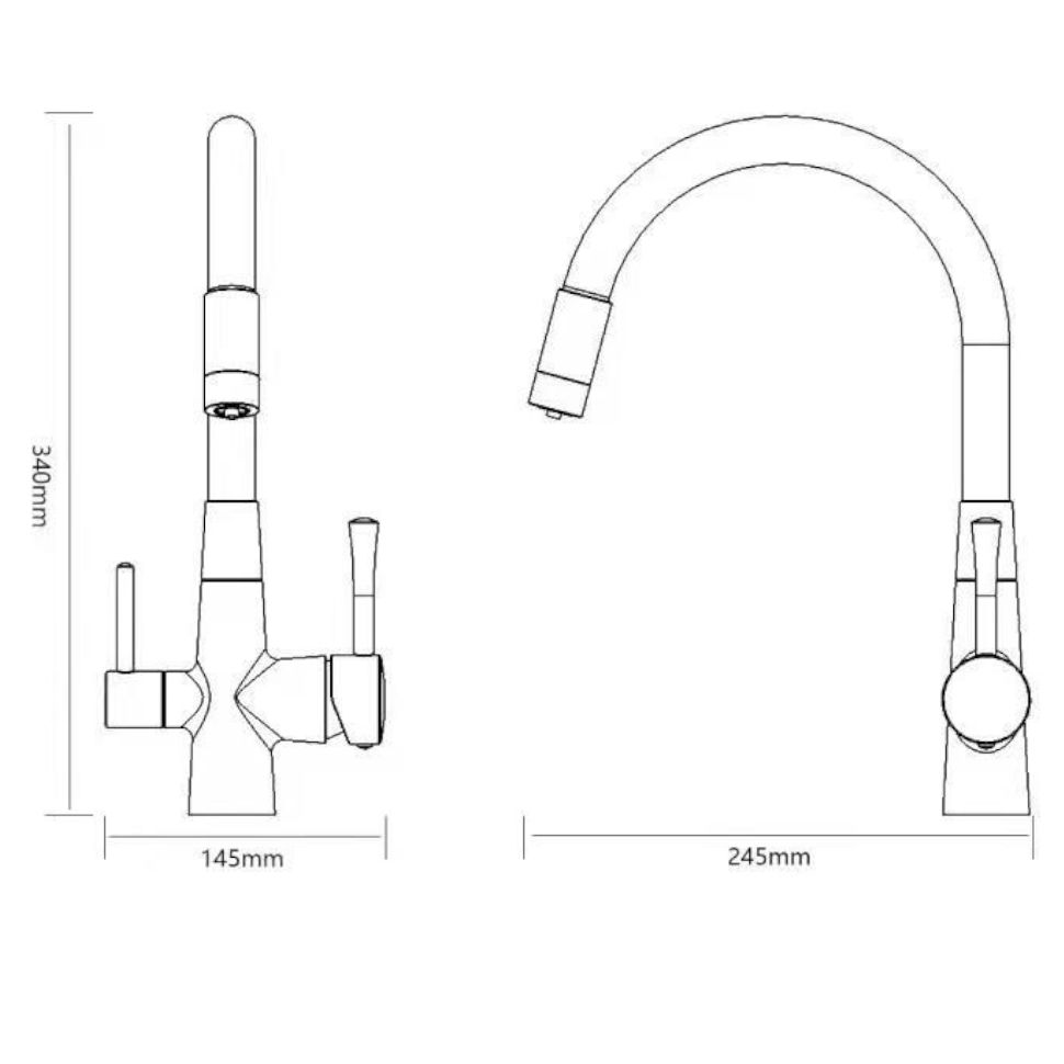 Смеситель для кухни с подключением к фильтру Savol S-L1806B-02, золото
