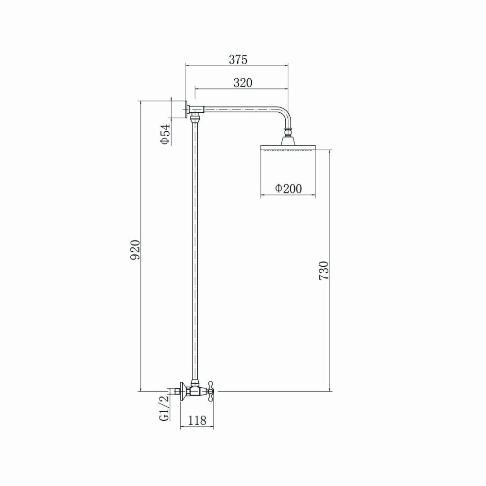 Душевая система FASHUN A2308, хром, артикул A2308