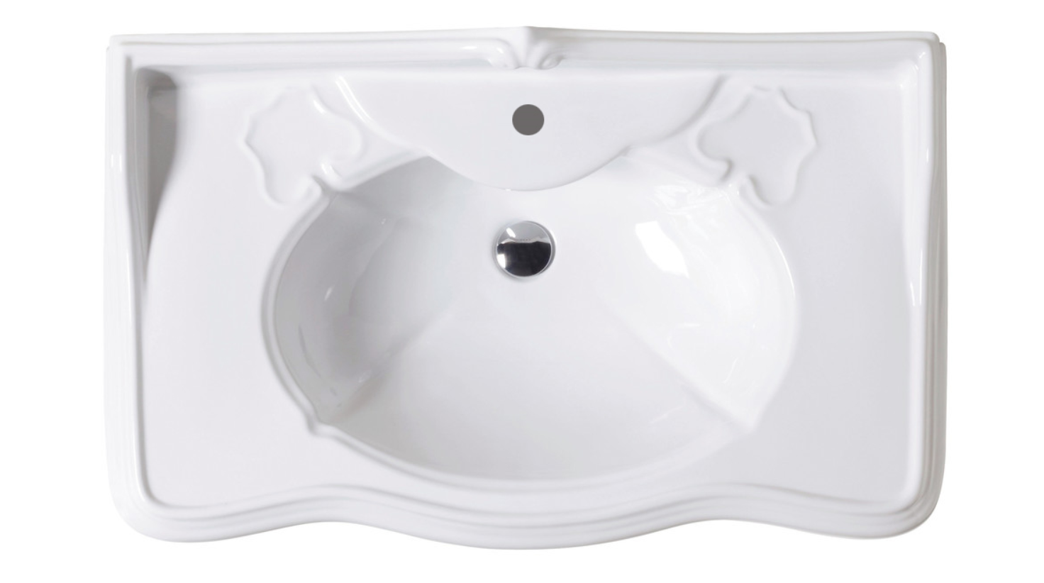 AZZURRA JUBILAEUM раковина со спинкой 90*56см с 1 отв под смеситель, цвет белый