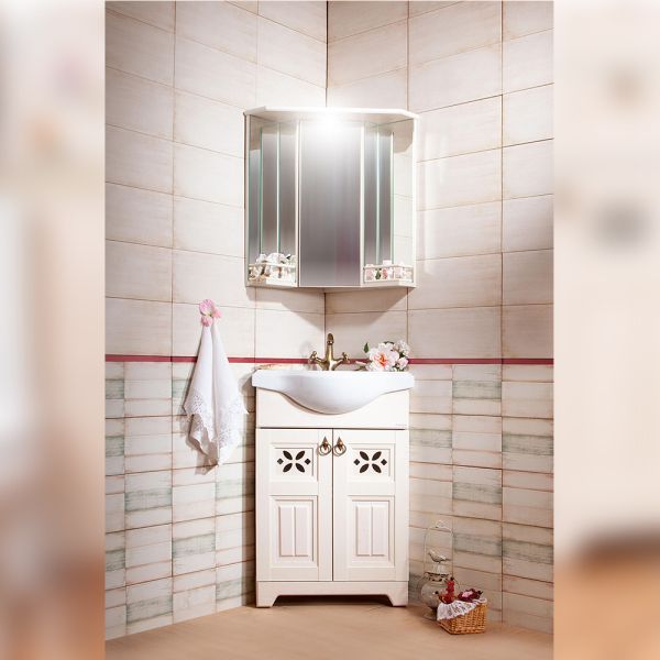 Комплект мебели для ванной Бриклаер КАНТРИ 60K, бежевый