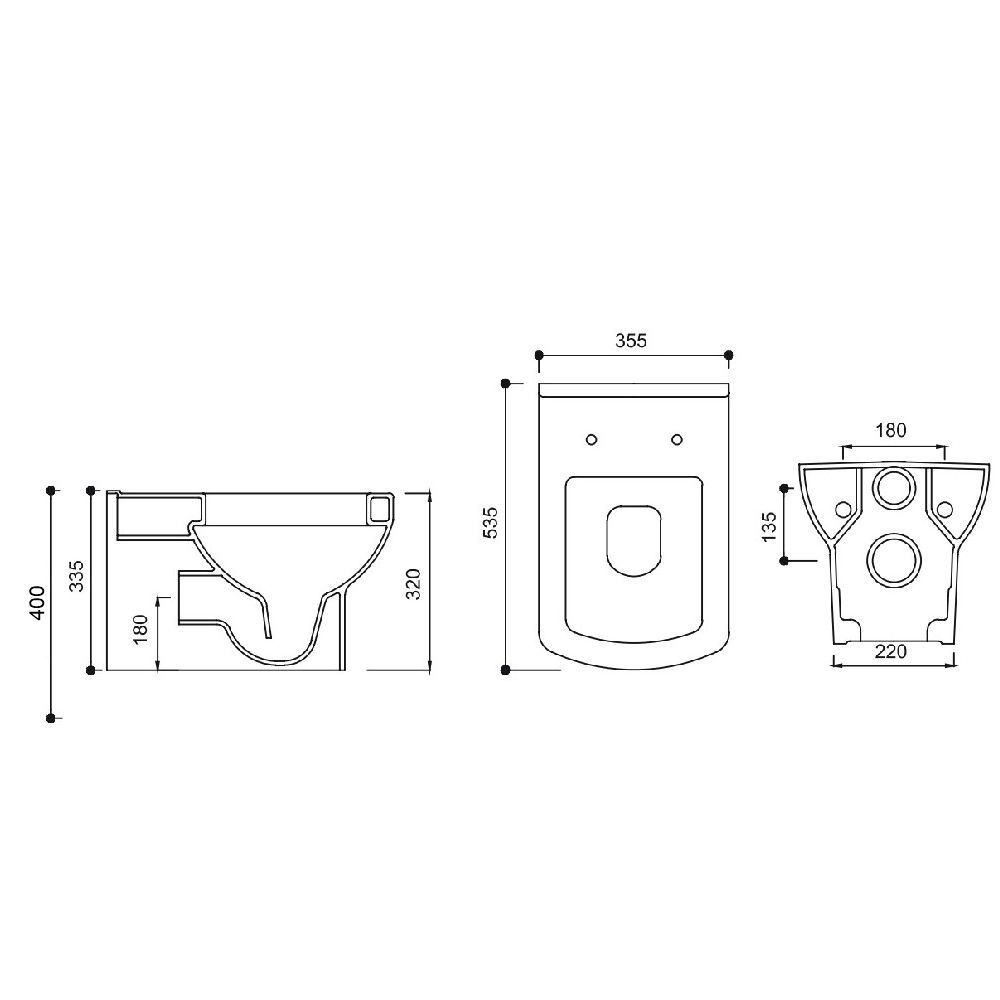 Унитаз подвесной GURAL Nero NE04DAK00