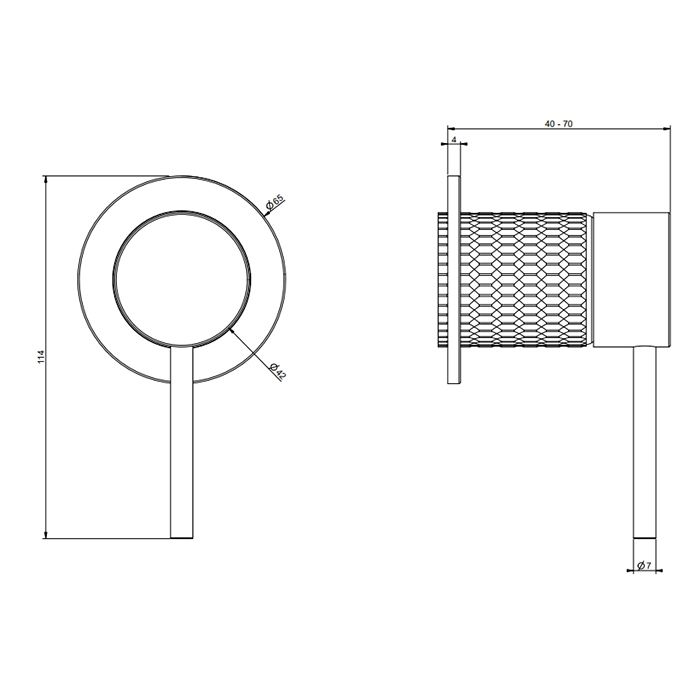 GESSI 316 Встраиваемый смеситель на 1/2'' на 1 источник (внешняя часть), цвет: Black XL