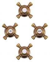 Смеситель для душа Rav Slezak Morava retro MK386SM бронзовый, с ручками МК3