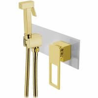 Гигиеническая лейка Q со смесителем  CHROME GOLD_Комплект