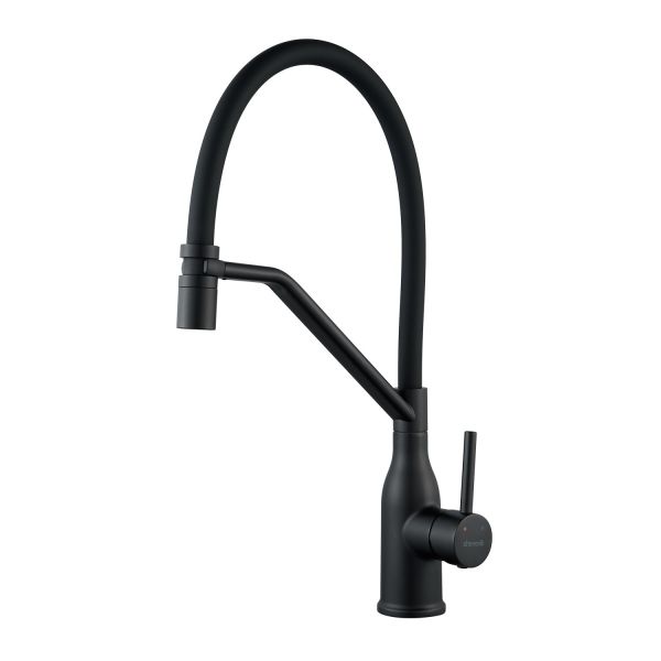 Смеситель для кухни с гибким изливом Shevanik S343H-3, черный