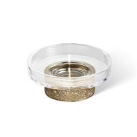 Мыльница, Decor Walther, Rocks, ширина, мм-110, глубина, мм-110, высота, мм-40, тип установки-настольный (свободностоящий), материал мыльницы-стекло, держатель-в комплекте, материал держателя-металл, без креплений, цвет-золото матовое (Gold Matt)