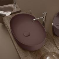 Kerasan Nolita Раковина накладная 60х40 см, без отв под смеситель, цвет Бургундский матовый