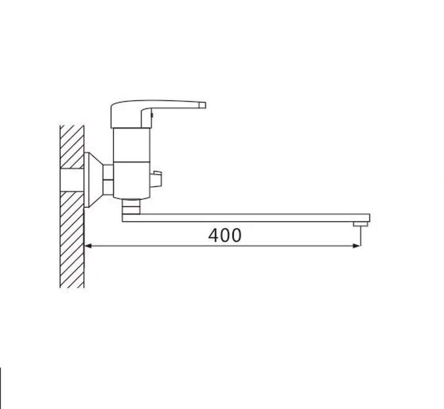 Смеситель для ванны Shevanik S5022F, белый/хром
