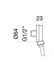 Подключение для душевого шланга Fiore Kevon 30NN8723, черный