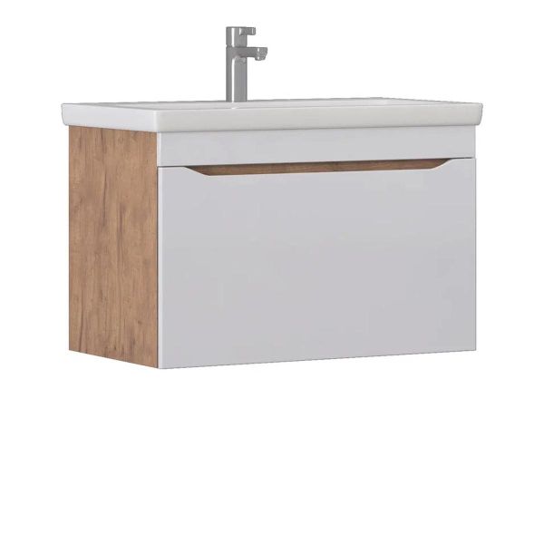 Тумба под раковину подвесная VIGO Grani 166 дуб золотой, 80 см