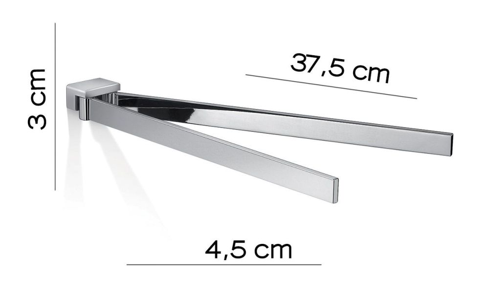 Gedy Lanzarote, полотенцедержатель двойной поворотный, цвет хром