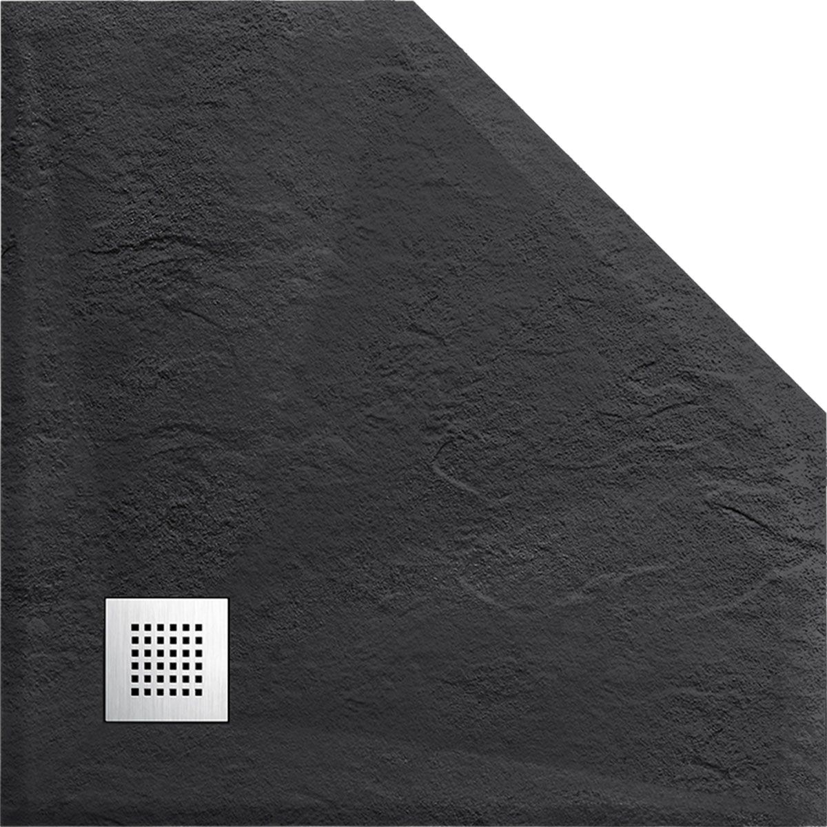 Душевые поддоны Vincea Поддон для душа из искусственного камня VST-4SP9090A, 900*900*25, антрацит,