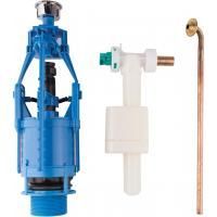 AZZURRA Механизм в комплекте с кнопкой двойного слива 3/6л.(подключение нижнее и боковое), цвет хром