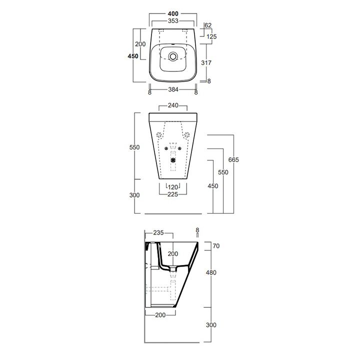 SIMAS Комплект крепежей для подвесного унитаза/биде, артикул F85