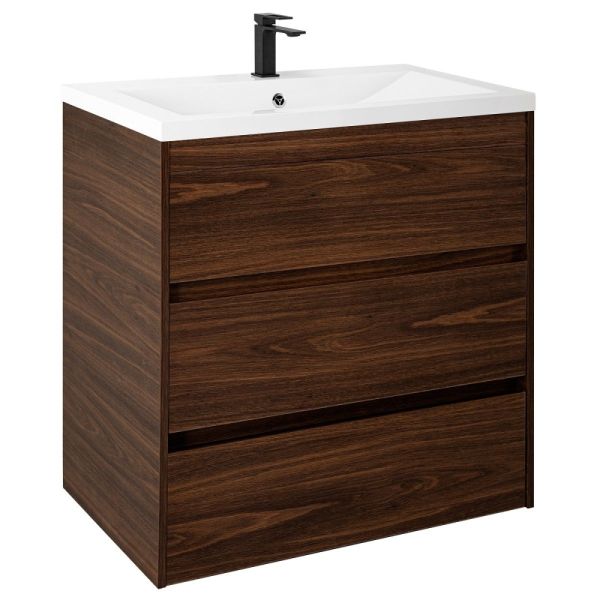 FAMILY-M База под раковину напольная с тремя выкатными ящиками, Bourbon Oak, 900x480x845, FAMILY-M-900-3C-PIA-BO