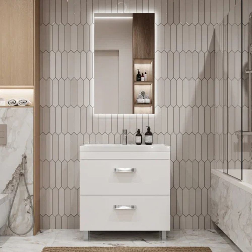 Тумба под раковину напольная Velvex Orlando tn.ORL.CLA.80.2Y белый матовый, 80 см, артикул tn.ORL.CLA.80.2Y белый матовый