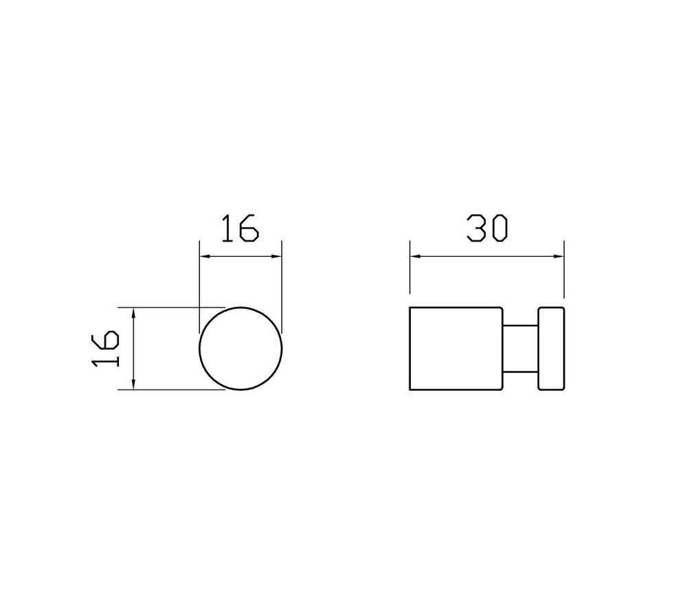 Крючок для ванной WONZON & WOGHAND EASY, Хром (WW-8105-1-CR)