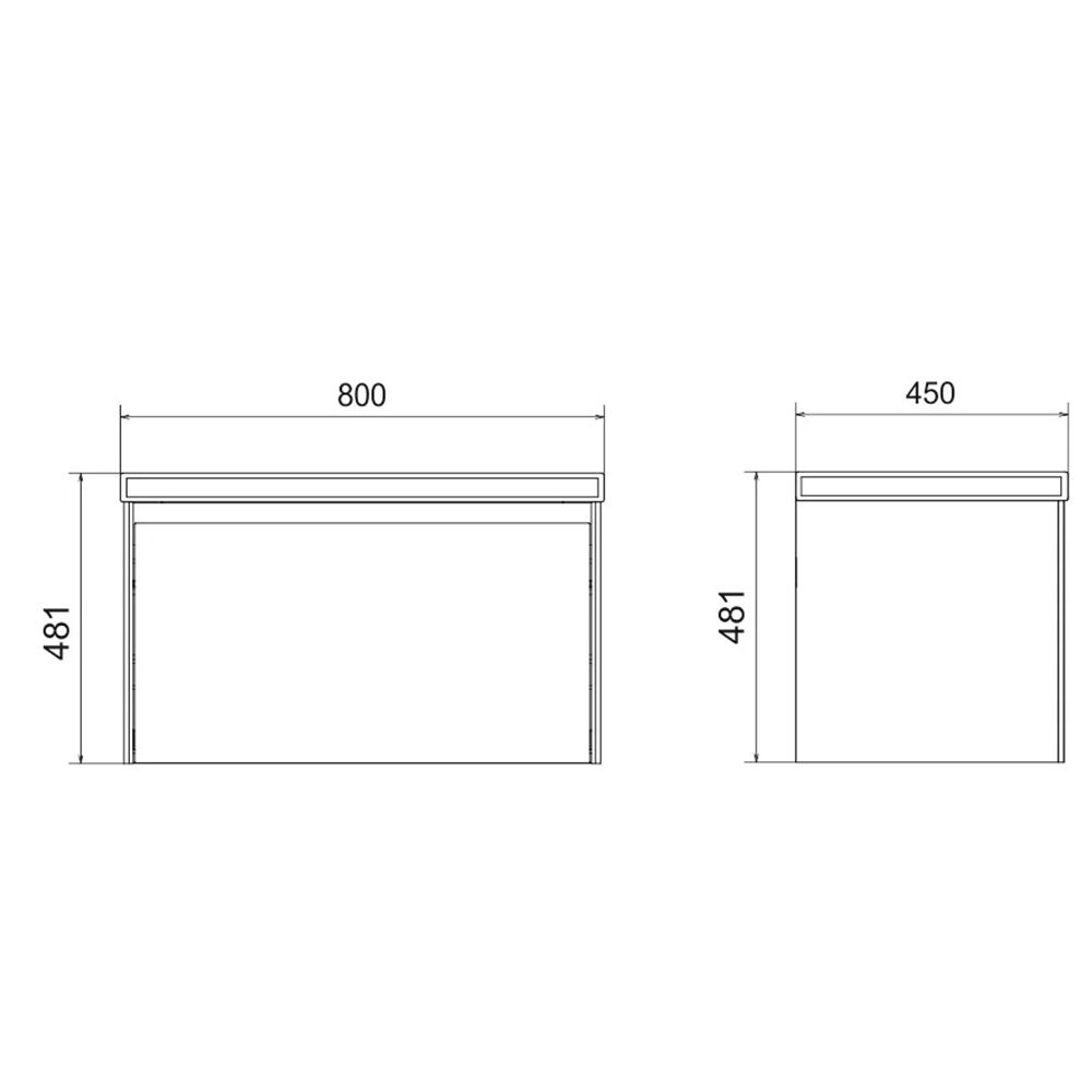 Тумба под раковину подвесная Velvex Klaufs tp.KLA.COM.80.1Y, 80 см, артикул tp.KLA.COM.80.1Y