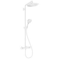 Душевая стойка, Hansgrohe, Croma Select S, смеситель-в комплекте, тип регулирования воды-термостатический картридж, верхний душ-есть, форма верхнего душа-круглая, размер верхнего душа-280 мм, держатель верхнего душа-есть, вынос, мм-402, количество режимов Душевая стойка, Hansgrohe, Croma Select S, смеситель-в комплекте, тип регулирования воды-термостатический картридж, верхний душ-есть, форма верхнего душа-круглая, размер верхнего душа-280 мм, держатель верхнего душа-есть, вынос, мм-402, количество режимов