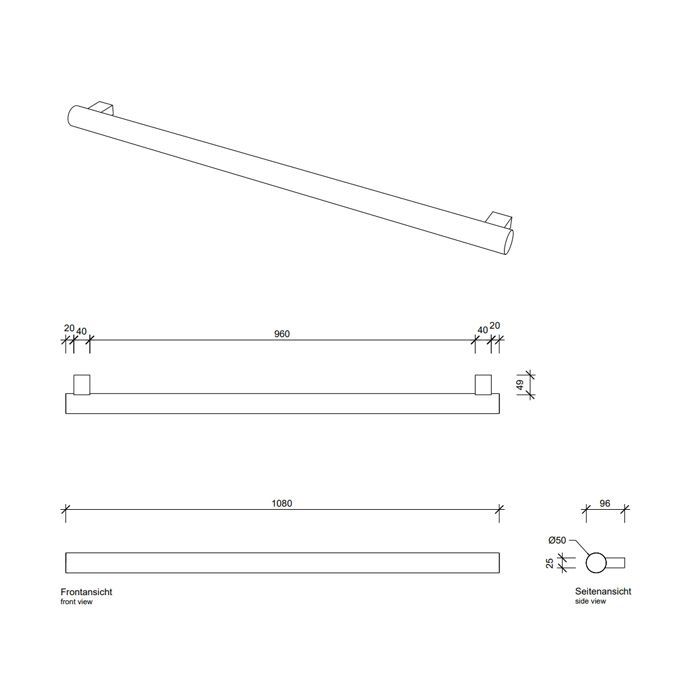Decor Walther Tube HTE5108 Полотенцедержатель 5x108см, цвет: хром ЗАКАЗ ПО ЗАПРОСУ Decor Walther Tube HTE5108 Полотенцедержатель 5x108см, цвет: хром ЗАКАЗ ПО ЗАПРОСУ