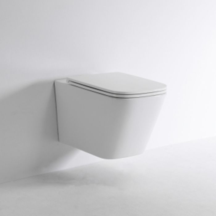 Унитаз, TECE, TeceSpring S, безободковый (с открытым смывным краем), тип установки-подвесной, ширина, мм-340, глубина, мм-515, высота, мм-350, форма чаши-прямоугольная, выпуск-горизонтальный, материал-керамика, сиденье-в комплекте, цвет-белый