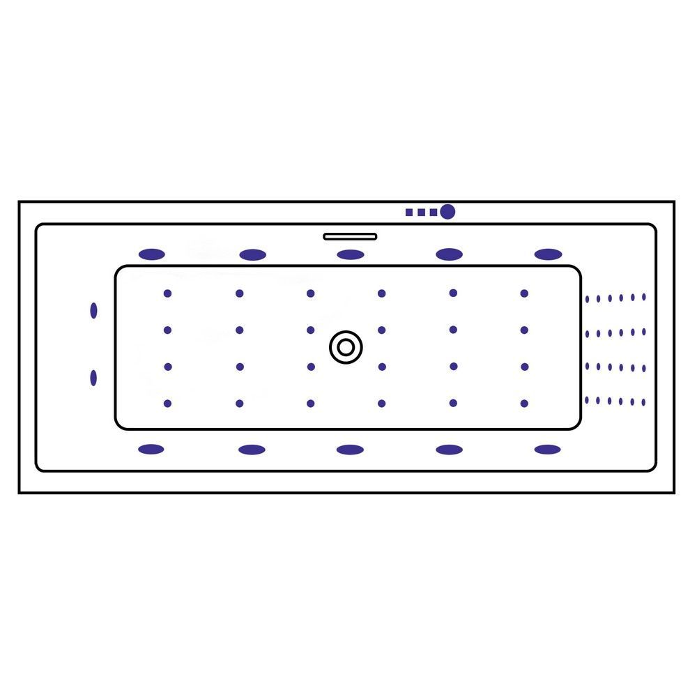 Ванна EXCELLENT Heaven Slim 180x80 "NANO" (хром)