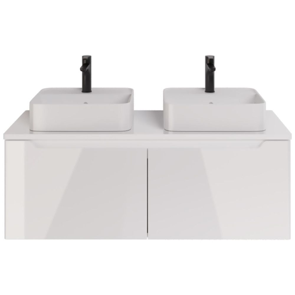 Тумба под раковину подвесная Dreja W 125 см, белый, артикул 99.9400