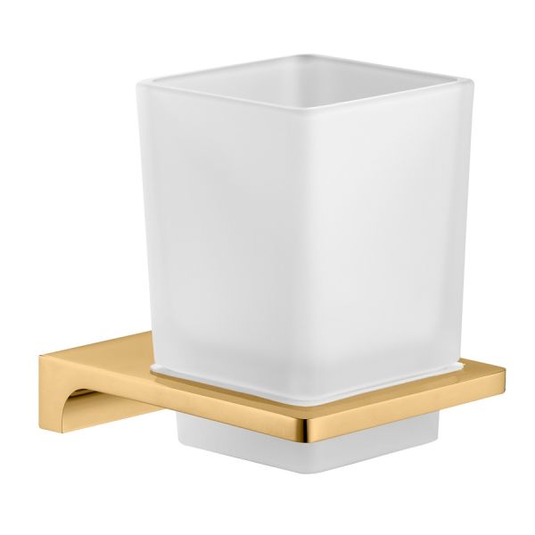 Стакан для ванной комнаты Rav Slezak NIL NLA0201ZK, золото брашированное