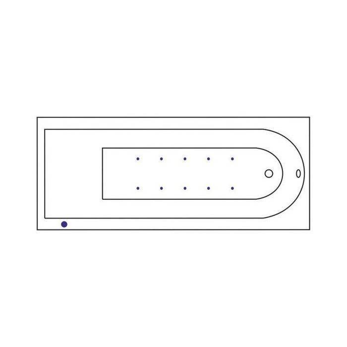 Ванна ACTIMA Aurum Slim 150x70 "AERO" (хром)