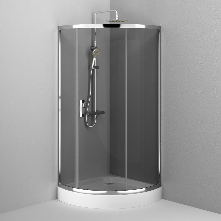 W83G-315-090CG Like Solo Slide Стекла для душ. ограждения 90x90, стекло тонированное, проф хром глян W83G-315-090CG Like Solo Slide Стекла для душ. ограждения 90x90, стекло тонированное, проф хром глян