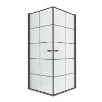 Душевое ограждение NEW TRENDY NEW SOLEO BLACK 90x90x195 D-0285A/D-0285A (черный)