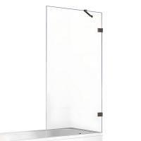 Шторка для ванны NEW TRENDY AVEXA GUNMETAL BRUSHED 90 см EXK-3519 (оружейная сталь)