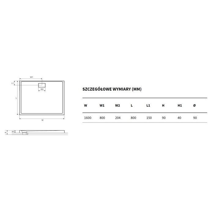 Поддон EXCELLENT Zero 160x80 (белый)