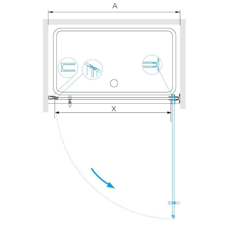 Душевая дверь RGW HO-011B (700, Прозрачное)