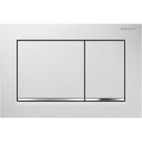 Смывная клавиша GEBERIT OMEGA 115.080.KJ.1 (два режима слива, механическое, белый/хром) , шт Смывная клавиша GEBERIT OMEGA 115.080.KJ.1 (два режима слива, механическое, белый/хром) , шт