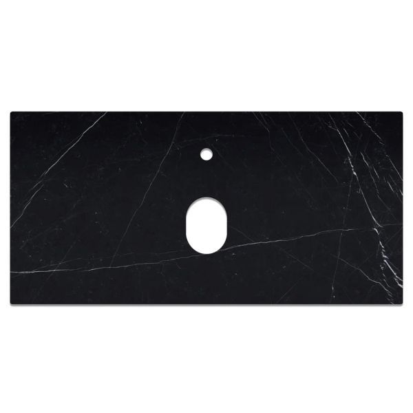 Столешница La Fenice Granite Black Olive Light Lappato Terra 100 см, черная