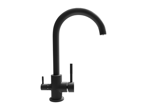 Смеситель ULGRAN Steel 020-003, цвет "вороненая сталь" (US-020-003)