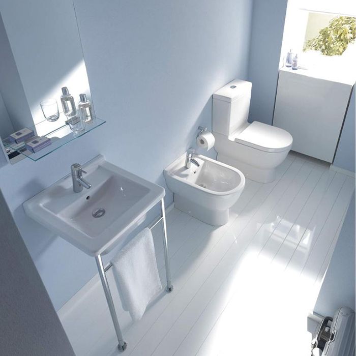 Duravit Starck 3 унитаз моноблок приставной 655х360 мм,  слив в стену , с креплениями, цвет белый