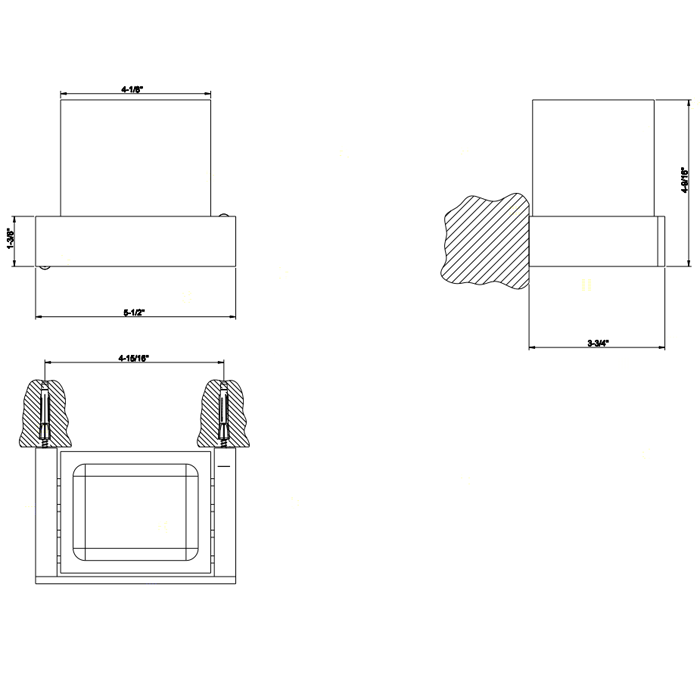 Gessi Rettangolo Стакан подвесной, цвет: хром/черный