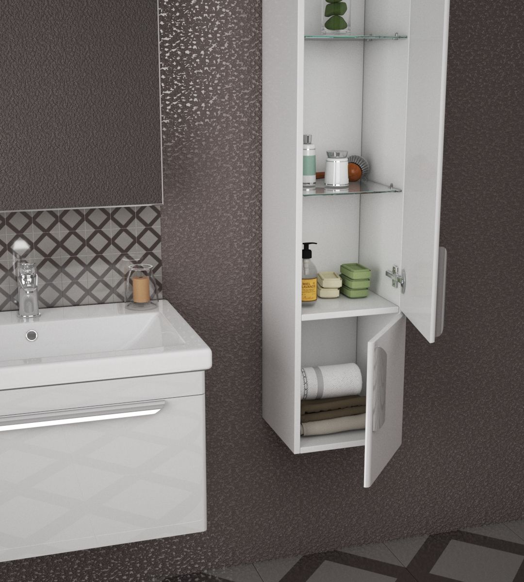 Зеркальный шкаф Vind 70