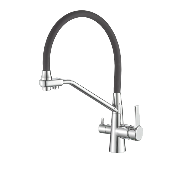 Смеситель для кухни с гибким изливом FASHUN A4382-12, хром