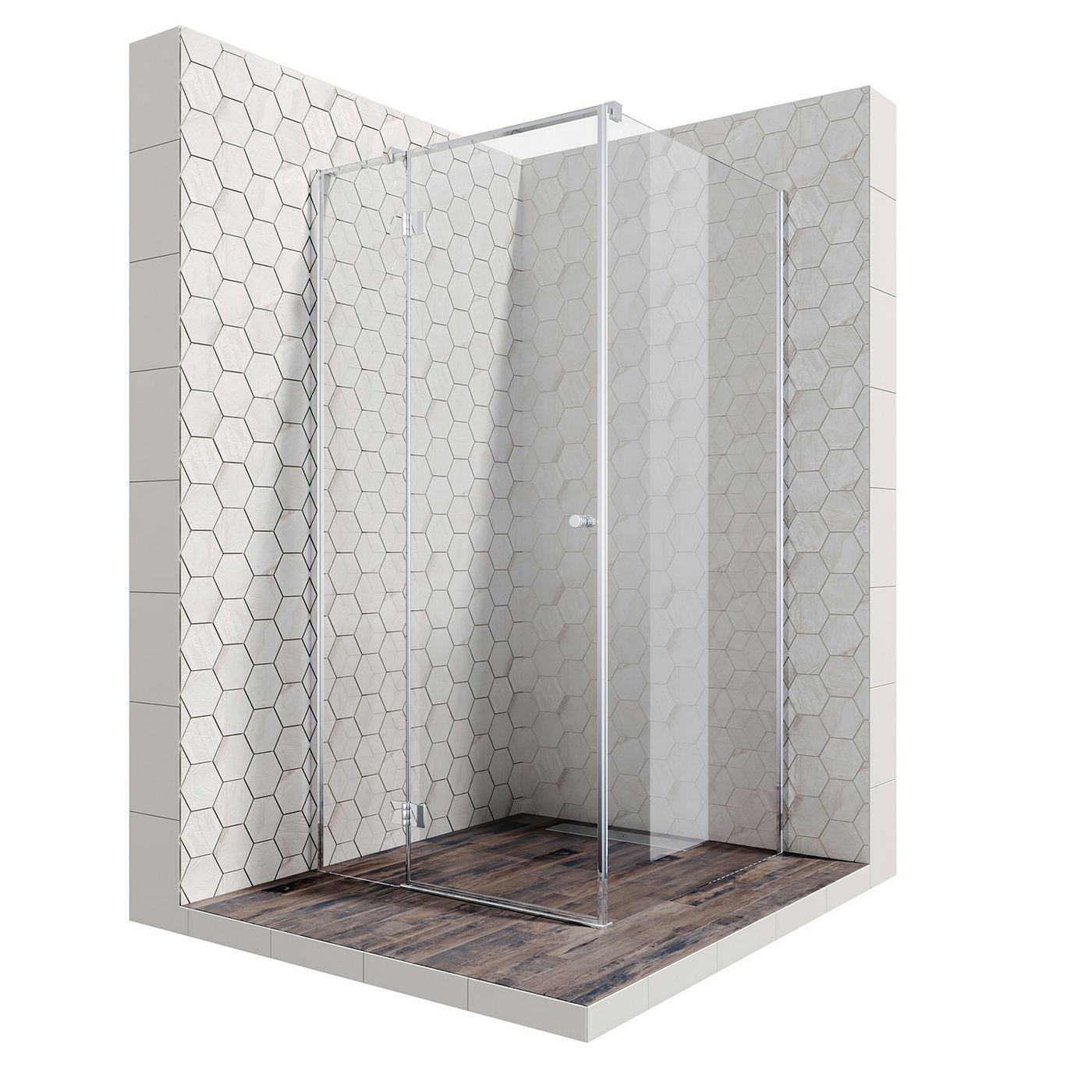 Душевой уголок Ambassador Diamond 12011104L-MA1, прямоугольный, точечный трап, 120х80